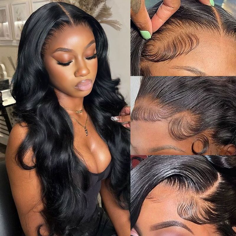 Body Wave 13x4 HD Pre-plucked Hairline Lace Frontal Wig 150% Density Daily Sale