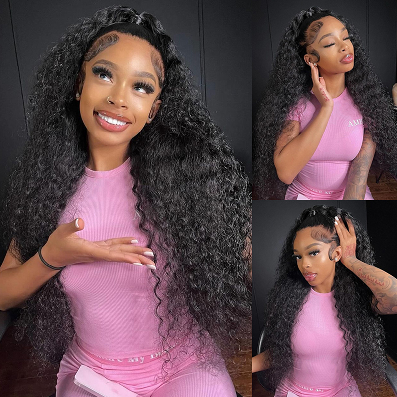 Water Wave 13x4 HD Pre-plucked Hairline Lace Frontal Wig 150% Density Daily Sale