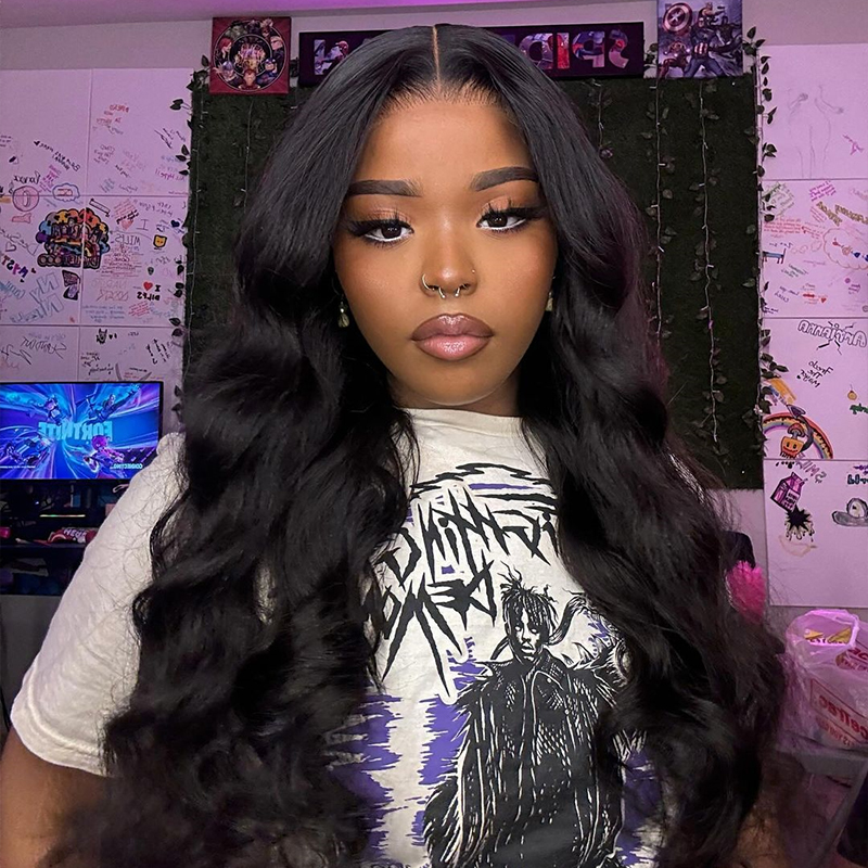 Body Wave 4x4 HD Pre-plucked Hairline Lace Closure Wig 150% Density Daily Sale