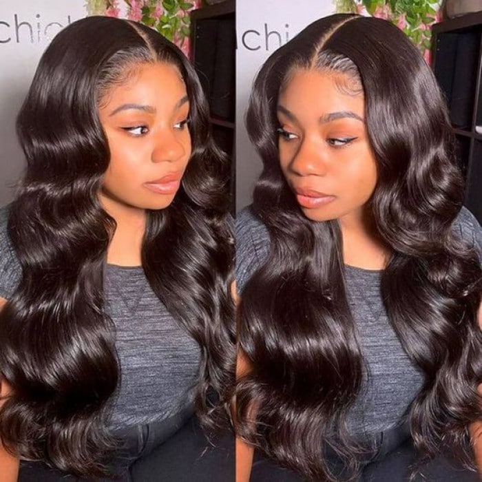 Pre Bleached Knots Body Wave 13x4 HD Lace Front Wig 150% Daily Sale