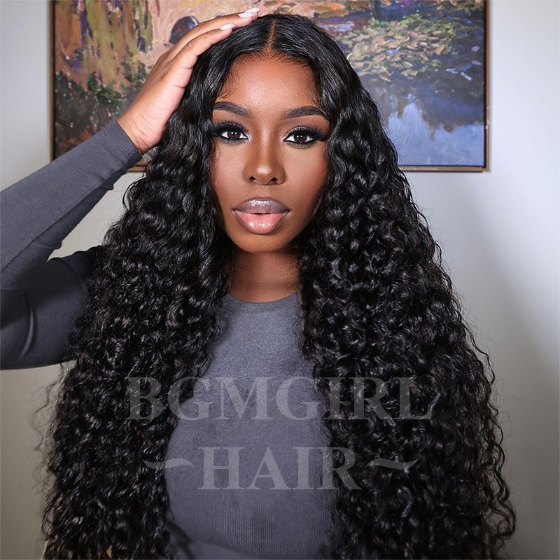 Water Wave Normal Knots Wear & Go Glueless 180% HD Lace Closure Wig Valentines Day Sale