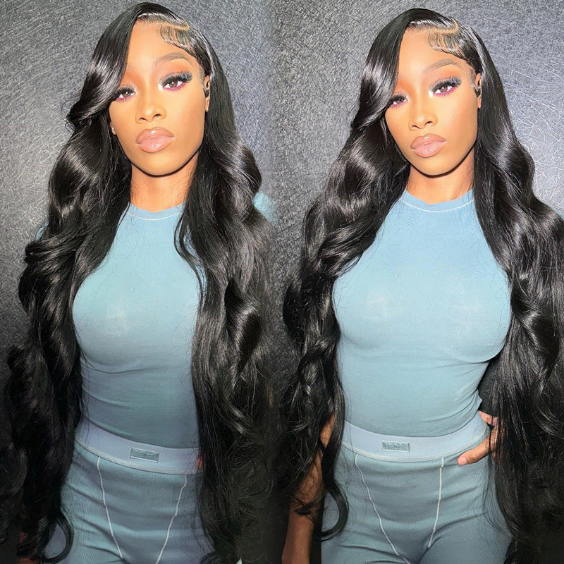 Body Wave 13*6 Lace Front Wig Real Human Hair Back 2 School Sale