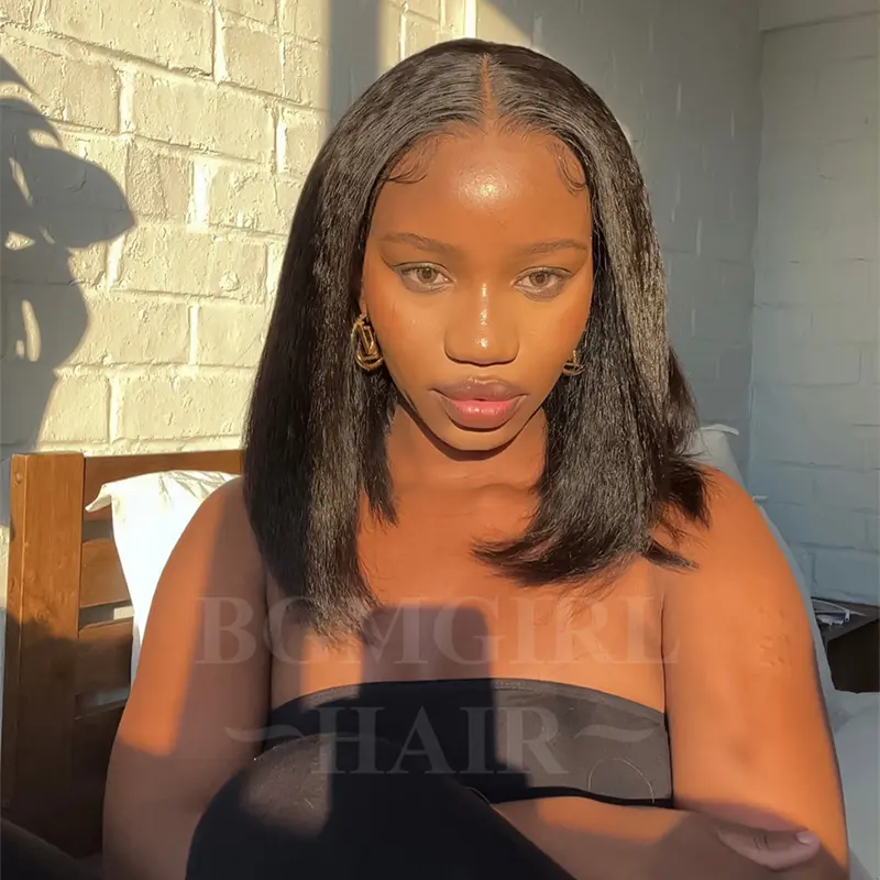 US ONLY | Kinky Straight 6x4 Transparent Lace Wear Go Wig 180% Glueless Wig 2025