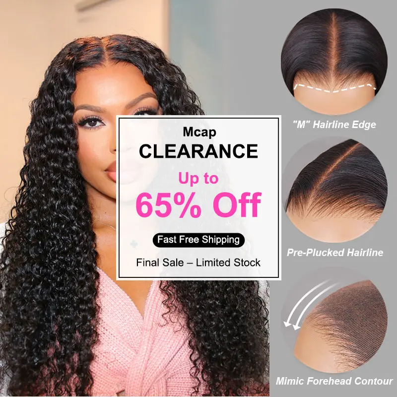 M-cap Water Wave 9x6 Wear Go Wig HD Lace Pre-Bleached Pre-Plucked Glueless Wig 2024 Crazy Clearance Sale