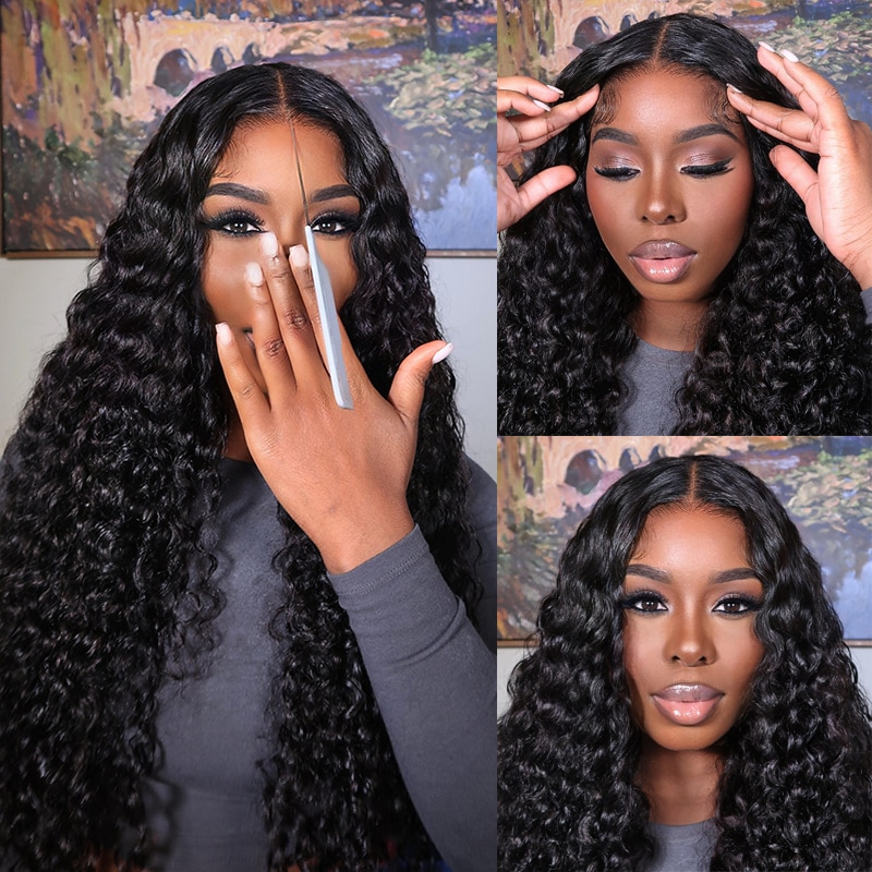 Water Wave Wear Go Glueless 6x4 HD Lace Closure Pre-plucked Hairline Wig 2024 Clearance