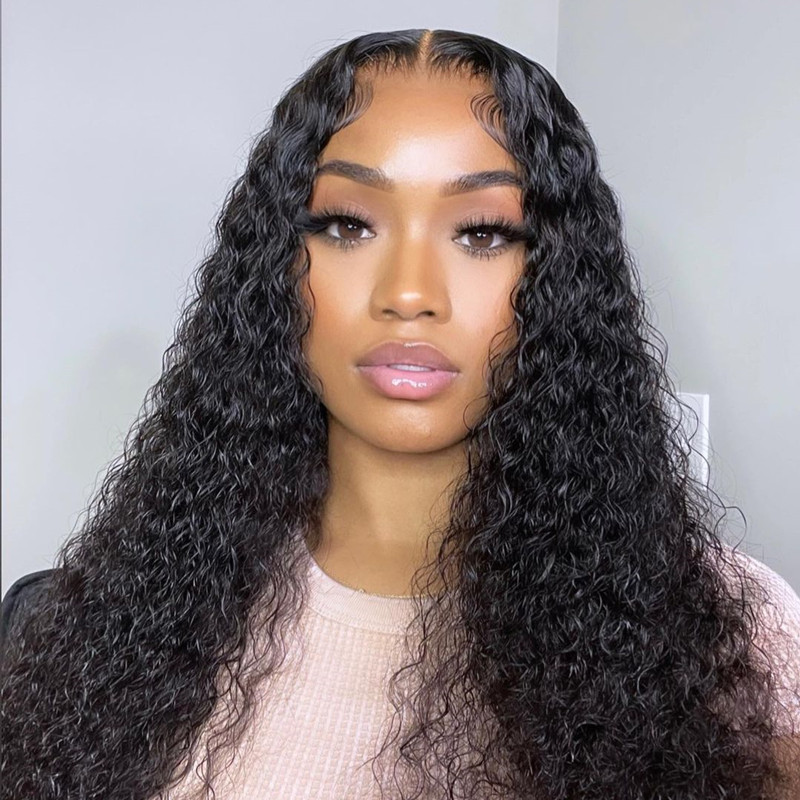 Bleached Knots Water Wave 13x4 Lace Frontal Wig 150% Density Daily Sale