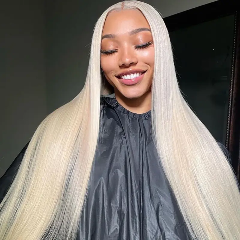 Blonde 613 Straight Lace Closure Glueless  Wig