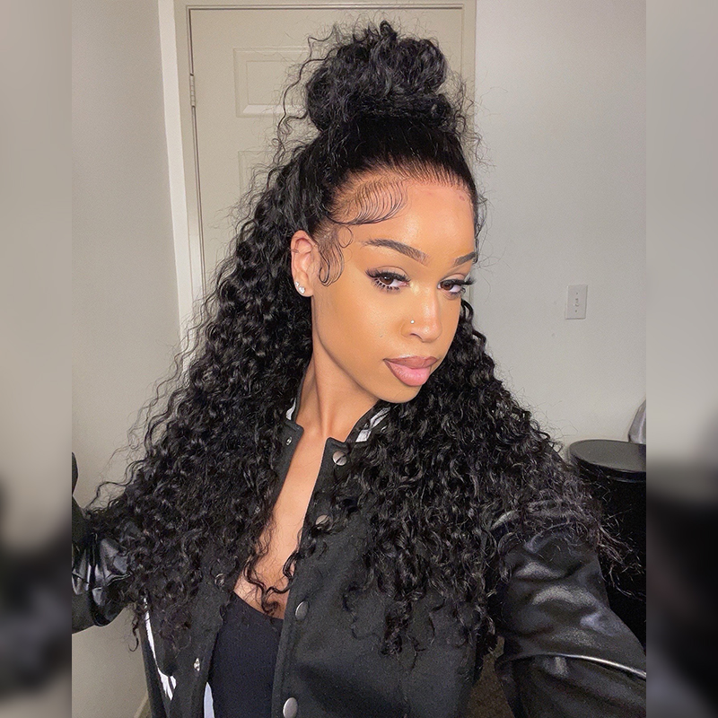 360 Lace Water Wave Wig Invisi Drawstring Wig