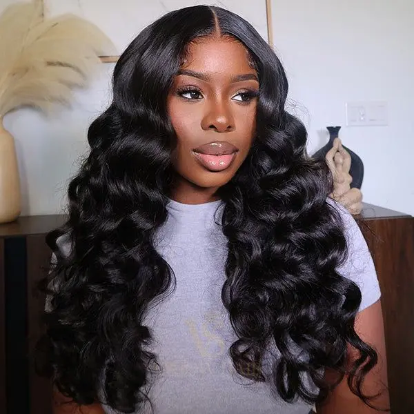 M-cap Ocean Wave 9x6 Wear Go Wig HD Lace Pre-Bleached Tiny Knots Pre-Plucked Natural Hairline Glueless Wig | BGMgirl Hair