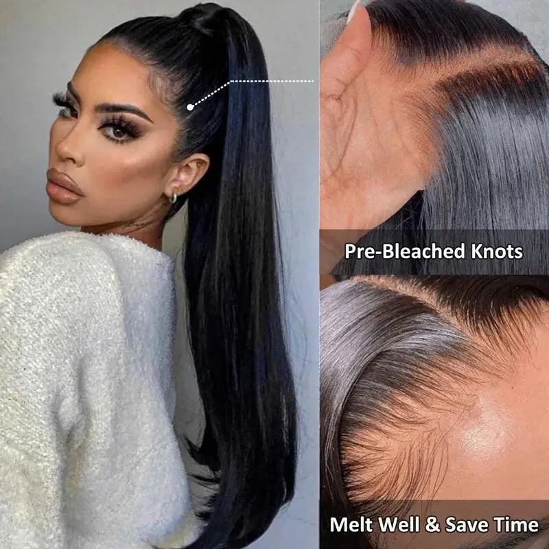 360 Lace Wear Go Wig Pre-Bleached Straight Invisi Drawstring