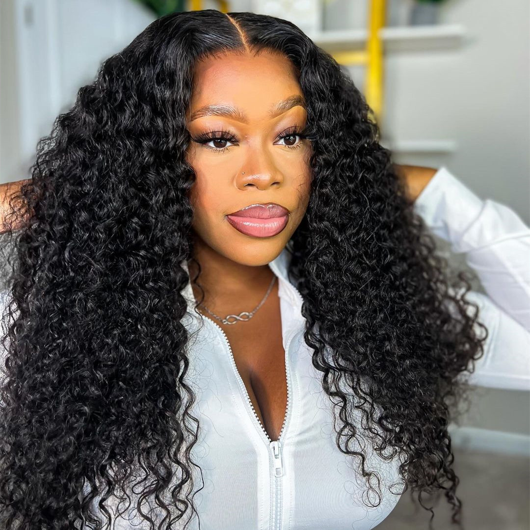 curly lace wigs water wave lace wear and go lace wigs