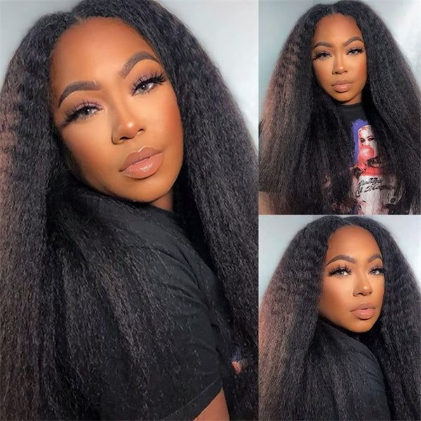 Kinky Straight V part Wig