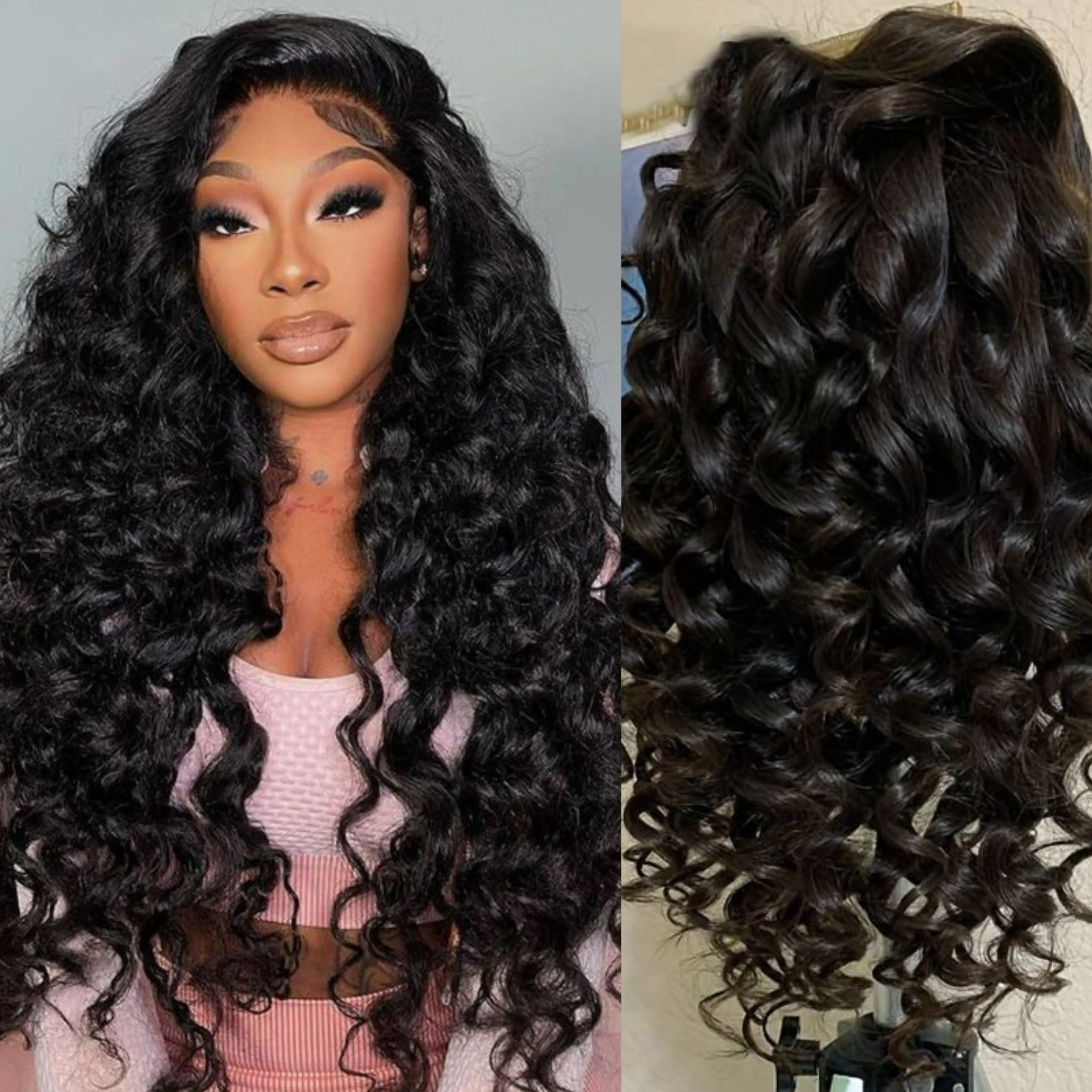 9x6 M-Cap 3D Loose Wave Wear Go Wig Pre Bleached Tiny Knots Transparent Lace Glueless Wig | BGMgirl Hair