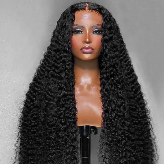 Deep Wave 4x4 150% Transparent Lace Closure Wig 2024 Crazy Clearance Sale