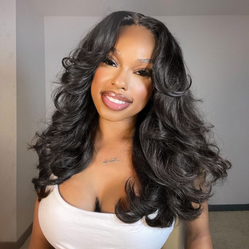 layered body wave wig