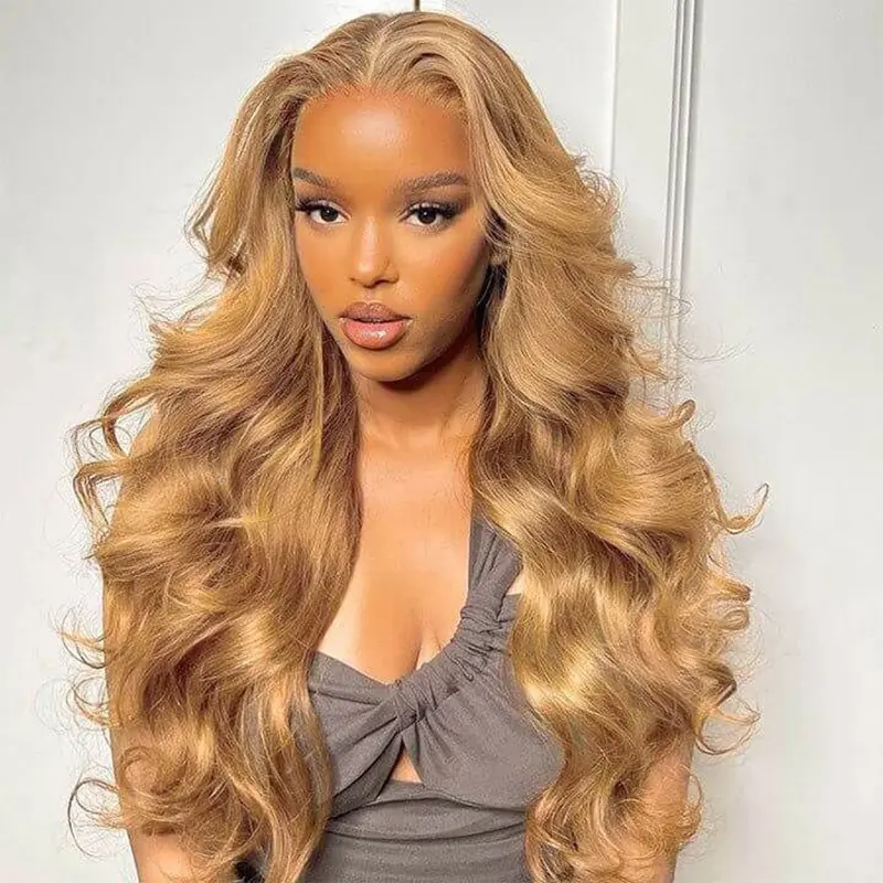 Body Wave MiddlePart Glueless Wig  Honey Blonde