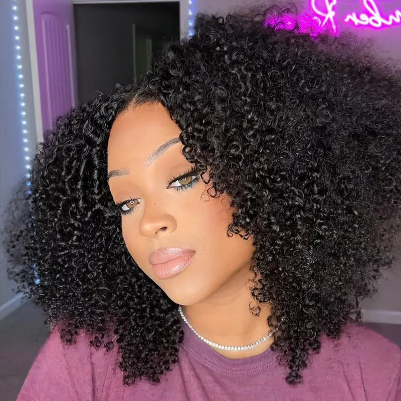 Afro Curly Wear Go Wig 6x4 HD Lace Closure 180% Density Glueless Wig | BGMgirl Hair