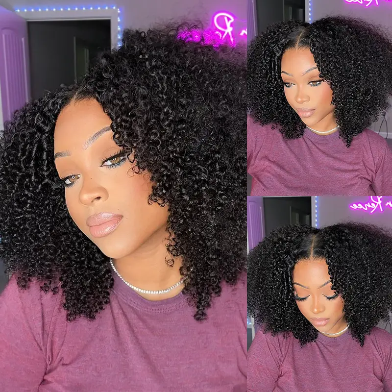 Afro Curly Wear Go Wig 6x4 HD Lace Closure 180% Density Glueless Wig | BGMgirl Hair