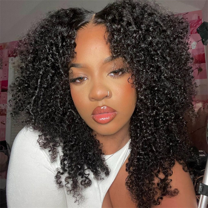 Afro Curly Wear Go Wig 6x4 HD Lace Closure 180% Density Glueless Wig | BGMgirl Hair