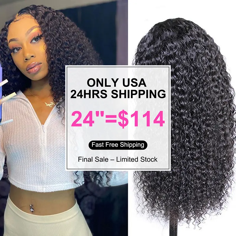 closure wig kinky curly wig