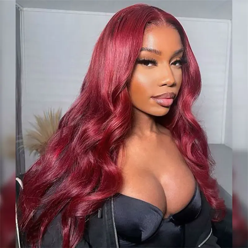 99J Burgundy Body Wave Lace Front Wig | BGMgirl