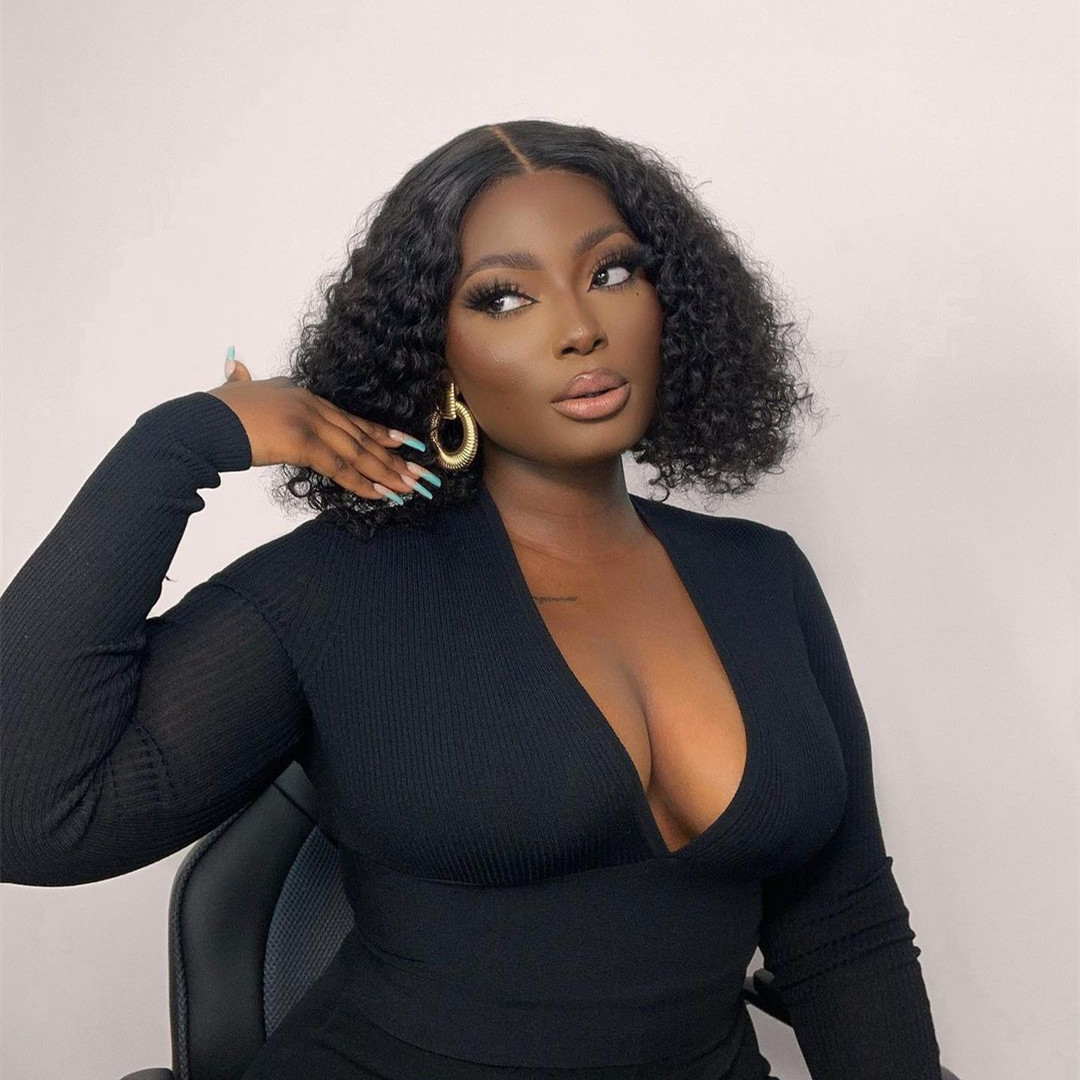 Kinky Curly Bob Lace Closure Wig