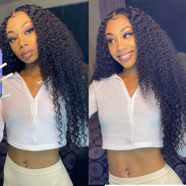 closure wig kinky curly wig