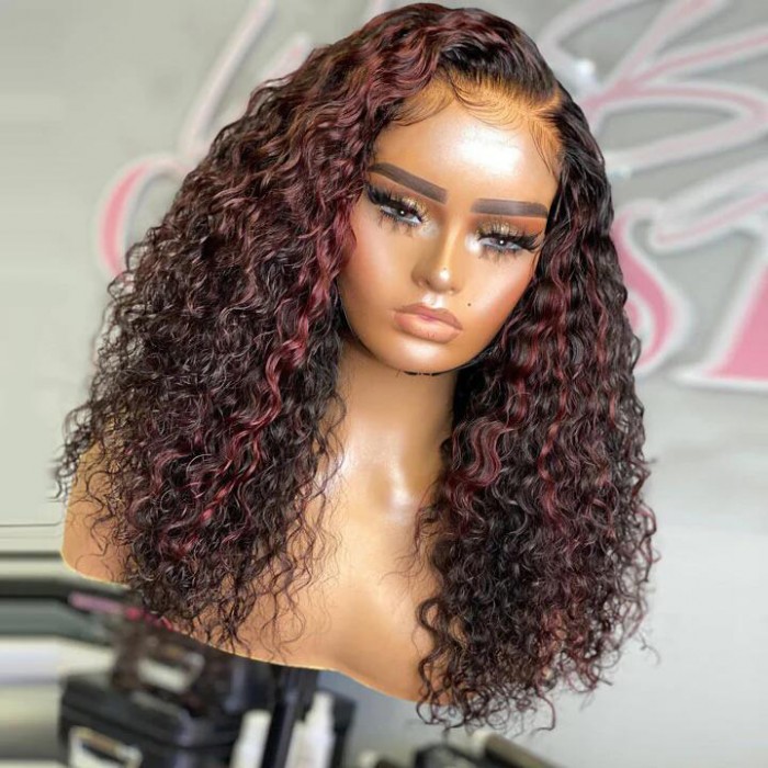 99J Highlight Water Wave 13*4 Lace Front Wig | BGM Hair