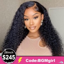 Kinky Curly 28inch Wear & Go Glueless HD Lace Front 180% Density Wig Clearance Sale | BGMgirl