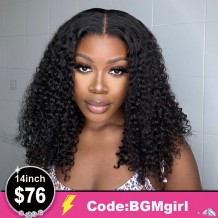14inch Kinky Curly 13*4 Lace Front Wig 150% Density Clearance Sale | BGMgirl