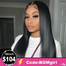 18inch Straight 13*4 Lace Front Wig 200% Density Clearance Sale | BGMgirl