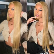 Honey Blonde Straight Lace Front Wig | BGM Hair