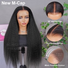 M-cap Kinky Straight / Yaki Straight 9x6 Wear Go Wig HD Lace Pre-Bleached Tiny Knots Glueless Wig | BGMgirl Hair