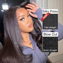 Kinky Straight / Yaki Straight Wear Go Wig 6x4 HD Lace Closure 180% Glueless Wig | BGMgirl Hair
