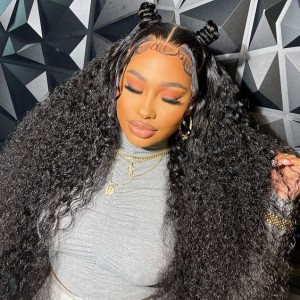 Water Wave 13x4 200% Lace Front Wig Pre Plucked Hairline 2024 Clearance