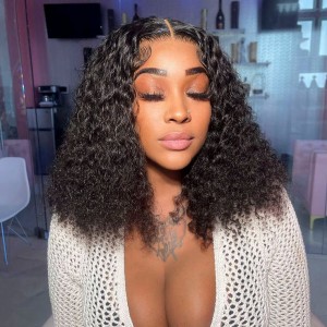 Bob 13*4 Deep Wave HD Lace Front Wig 150% Density 2024 Clearance