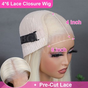 Bob Blonde 613 Straight Wear & Go Glueless Lace Closure 180% Density Color Wig | BGM Hair