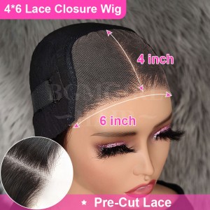 18inch Straight Wear Go Glueless 180% HD Lace Closure Wig Pre plucked Pre cut Lace Group Buy | BGMgirl