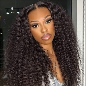 Kinky Curly 13x4 200% Lace Front Wig Pre Plucked Hairline 2024 Clearance