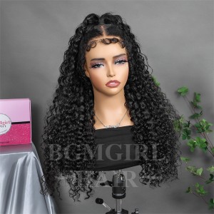 Pre-Bleached Curly Edge Beach Curly Wear & Go Glueless HD Lace Front 180% Density Wig | BGMgirl