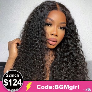 Water Wave 22inch 200% Density Lace Front Wig Transparent Lace Wig Clearance Sale | BGMgirl