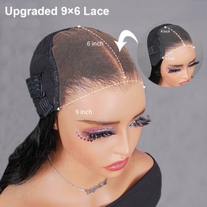M-cap Body Wave 9x6 HD Lace Wear Go Glueless Wig Pre-Bleached Tiny Knots Pre-Plucked Natural Hairline | BGMgirl Hair