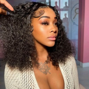 Bob 13*4 Deep Wave HD Lace Front Wig 150% Density 2024 Clearance