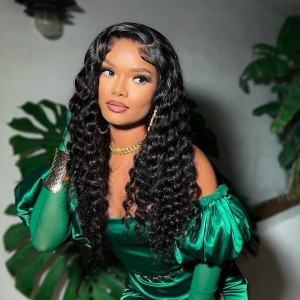 Deep Wave Wear & Go Glueless HD Lace Front 180% Density Wig | BGM Hair