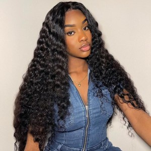 Pre-Bleached Deep Wave Wear & Go Glueless HD Lace Closure 180% Density Wig | BGMgirl
