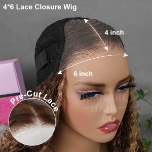 Highlight Kinky Curly Wear & Go Glueless HD Lace Closure 180% Density Wig | BGMgirl