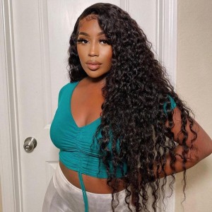 Water Wave 13x4 Lace Front Wig Transparent Lace Wig | BGMgirl