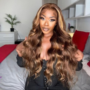 Highlight Body Wave Wear Go 4x6 180% Pre Plucked Hairline Pre Cut Lace Glueless Wig 2024 Clearance