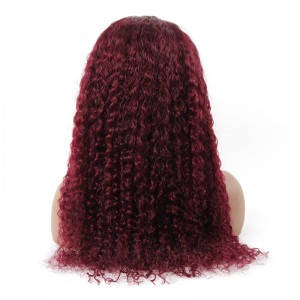 99J Burgundy Water Wave Headband Human Hair Wig | BGMgirl