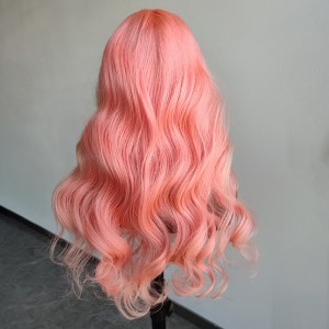 Pink/Blonde Skunk Stripe Straight Lace Front Wig | BGMgirl